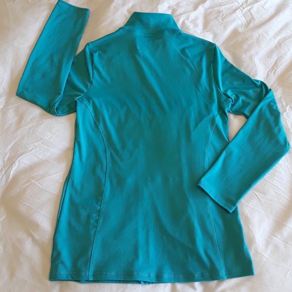 CHAMPION Aqua Full-Zip Yoga Exercise Jacket w/pockets - EUC! - Picture 2 of 5